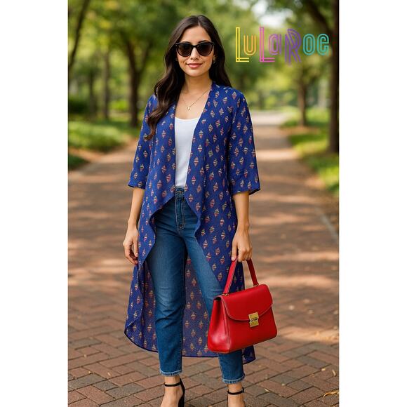 đť…şNWT LuLaRoe Sheer Shirley Kimono Sz. S - Picture 1 of 5